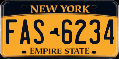 NY license plate FAS6234