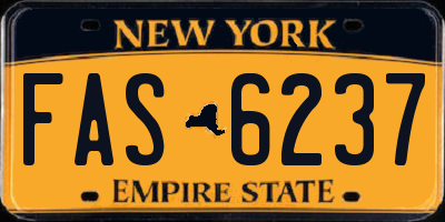 NY license plate FAS6237