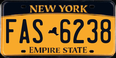 NY license plate FAS6238