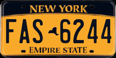 NY license plate FAS6244