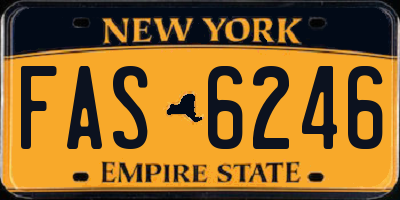 NY license plate FAS6246