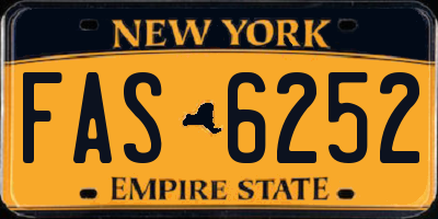 NY license plate FAS6252