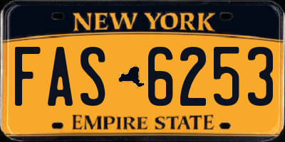 NY license plate FAS6253