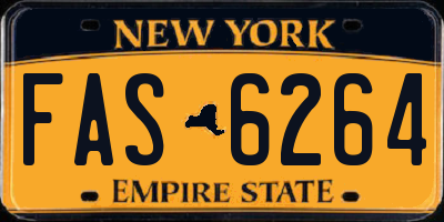 NY license plate FAS6264