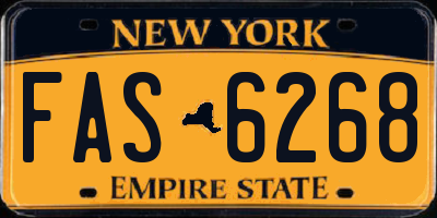 NY license plate FAS6268