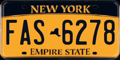 NY license plate FAS6278