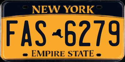 NY license plate FAS6279