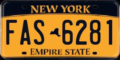 NY license plate FAS6281
