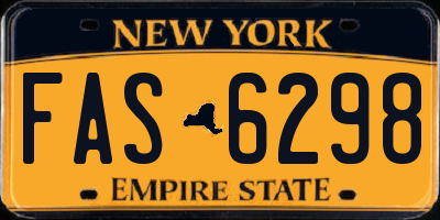 NY license plate FAS6298