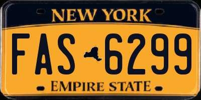 NY license plate FAS6299