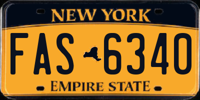 NY license plate FAS6340