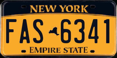 NY license plate FAS6341