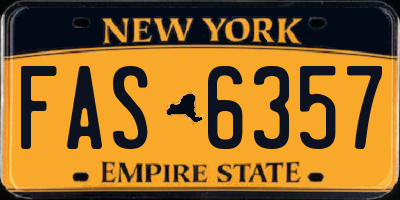 NY license plate FAS6357