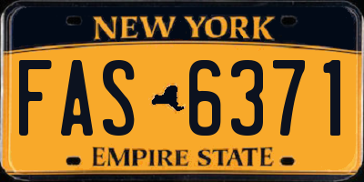 NY license plate FAS6371