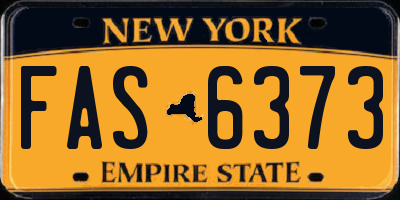 NY license plate FAS6373