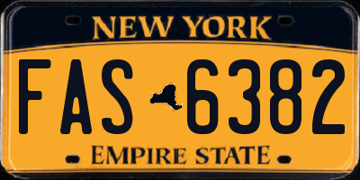 NY license plate FAS6382