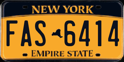 NY license plate FAS6414