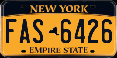NY license plate FAS6426