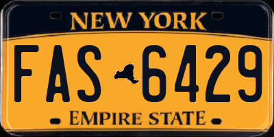 NY license plate FAS6429