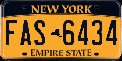 NY license plate FAS6434