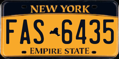 NY license plate FAS6435