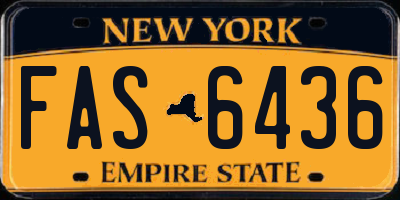 NY license plate FAS6436