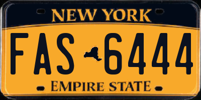 NY license plate FAS6444