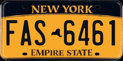 NY license plate FAS6461