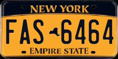 NY license plate FAS6464