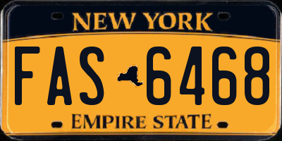 NY license plate FAS6468