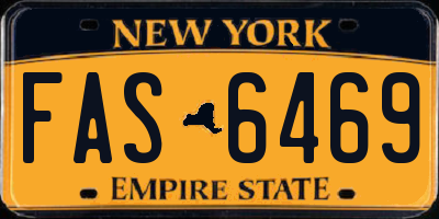 NY license plate FAS6469