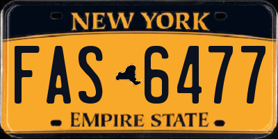 NY license plate FAS6477