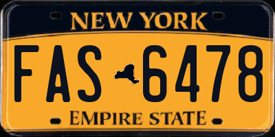 NY license plate FAS6478