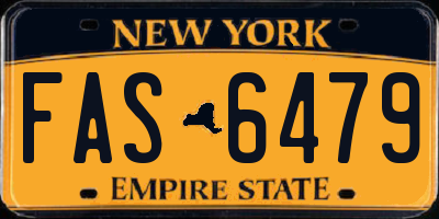 NY license plate FAS6479
