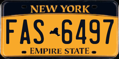 NY license plate FAS6497