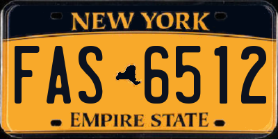 NY license plate FAS6512
