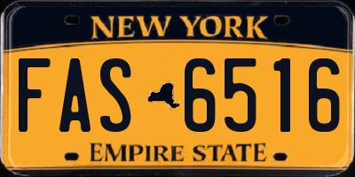NY license plate FAS6516