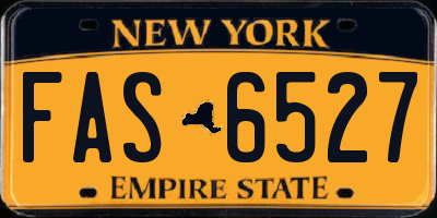 NY license plate FAS6527