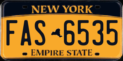 NY license plate FAS6535