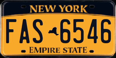 NY license plate FAS6546
