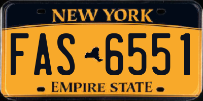 NY license plate FAS6551