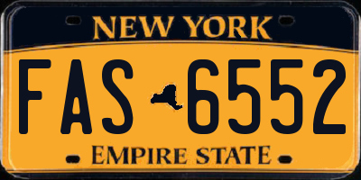 NY license plate FAS6552