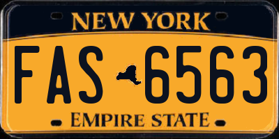 NY license plate FAS6563