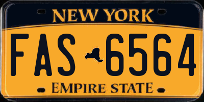 NY license plate FAS6564