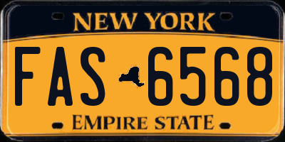 NY license plate FAS6568