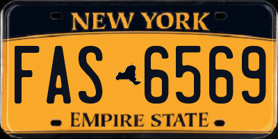 NY license plate FAS6569