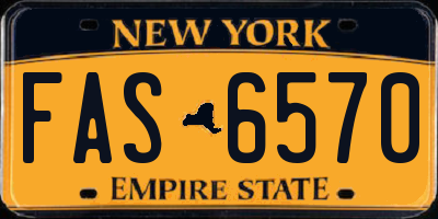 NY license plate FAS6570