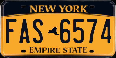NY license plate FAS6574