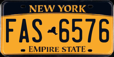 NY license plate FAS6576