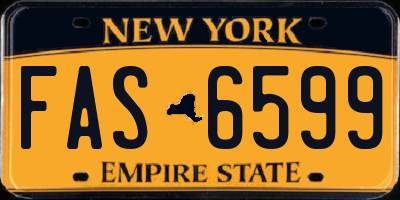 NY license plate FAS6599